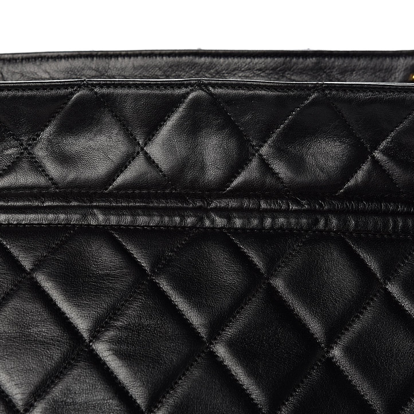 Lambskin Quilted Shoulder Bag Black