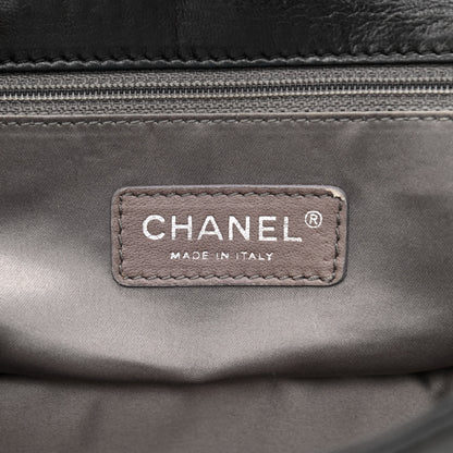 Chanel Lambskin Quilted Flap Black White 6 of 12