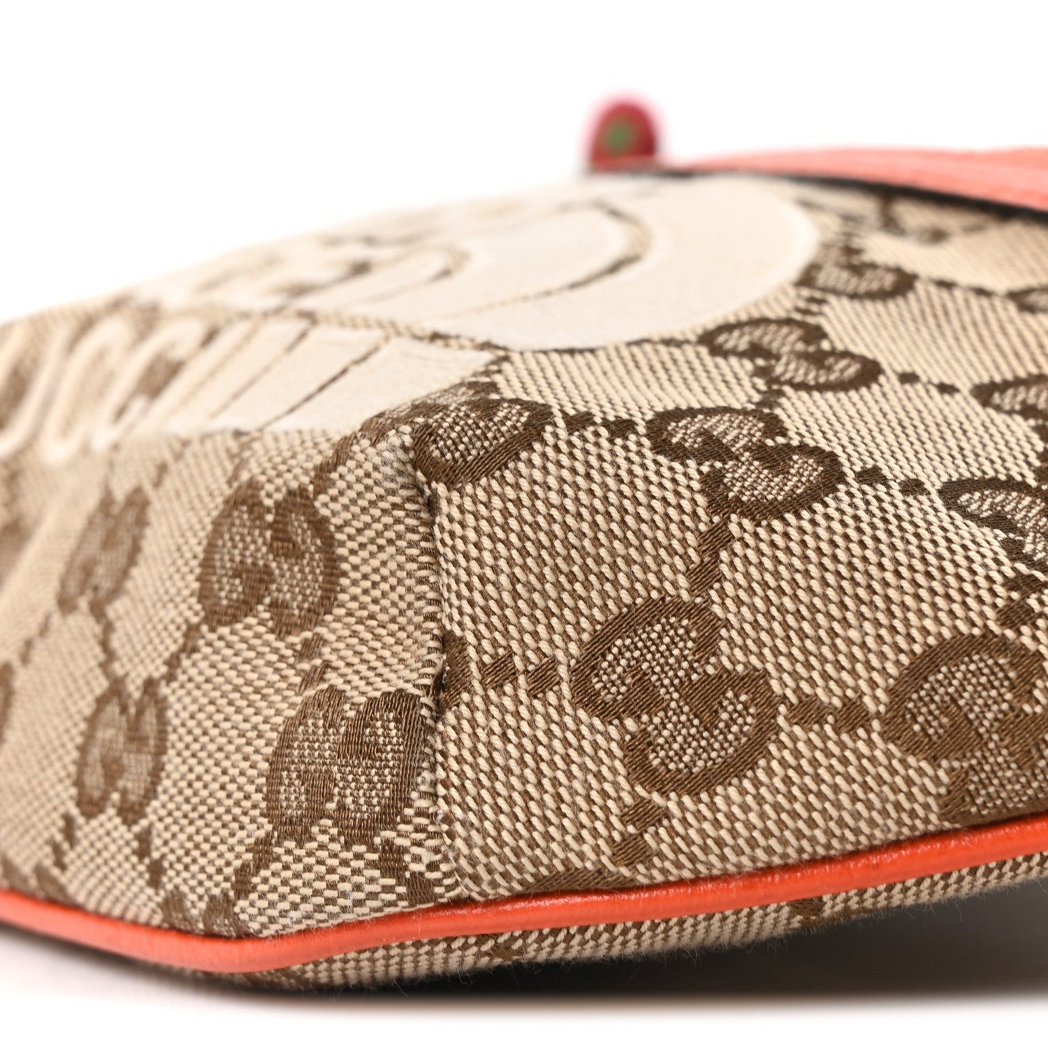 Gucci X THE NORTH FACE Monogram Textured Dollar Calfskin Embroidered Belt Bag Beige Ebony Mystic White Deep Orange 10 of 10