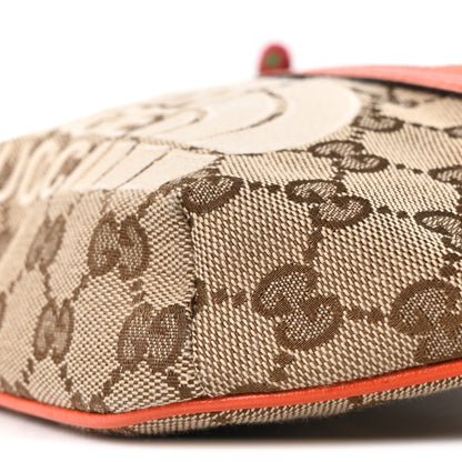 Gucci X THE NORTH FACE Monogram Textured Dollar Calfskin Embroidered Belt Bag Beige Ebony Mystic White Deep Orange 10 of 10