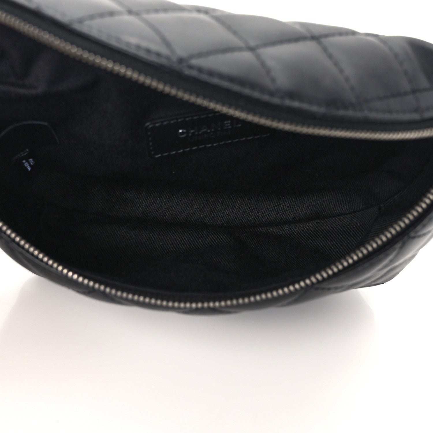 Chanel Calfskin Quilted Waist Belt Bag Black 5 of 10