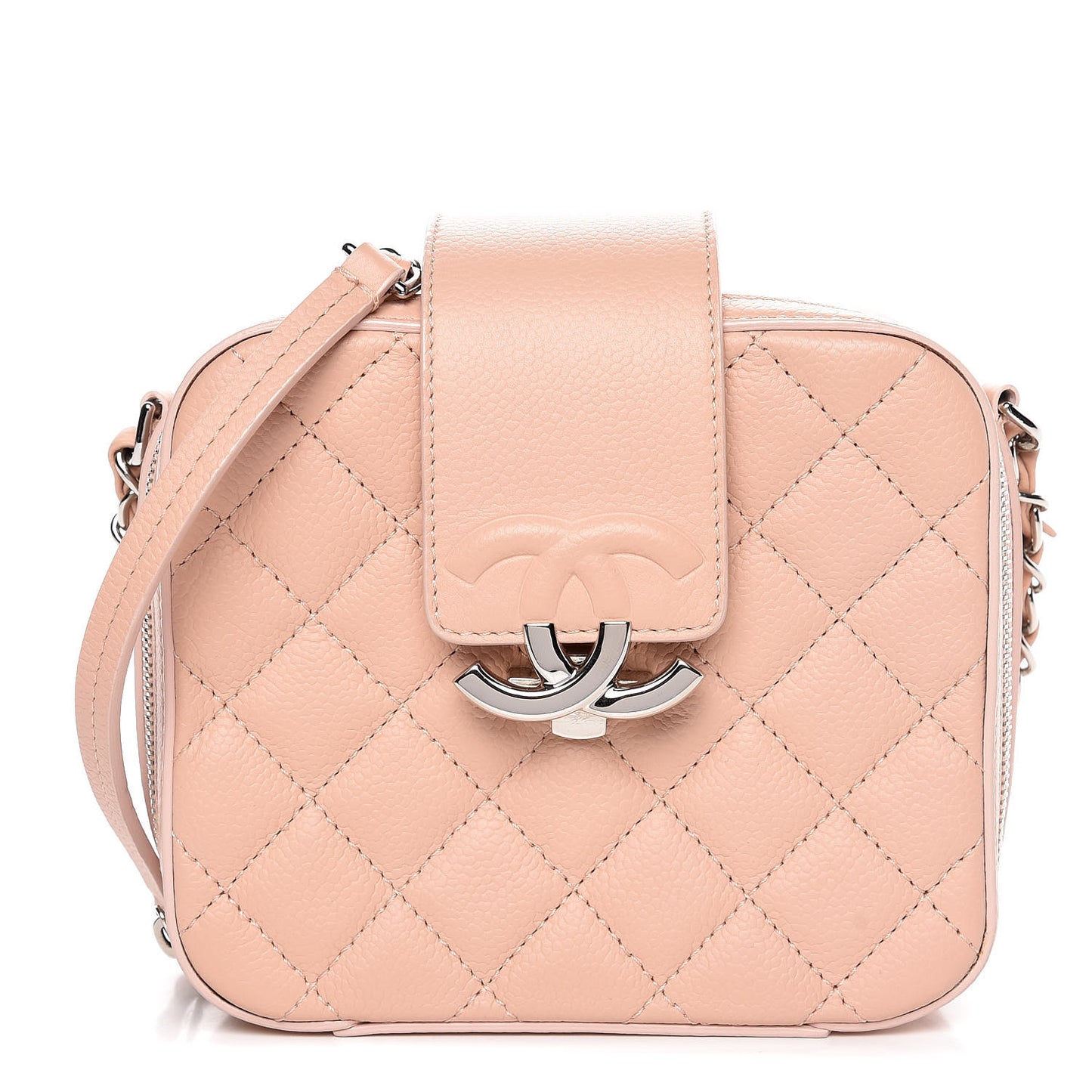 Caviar Quilted Mini CC Box Camera Bag Pink