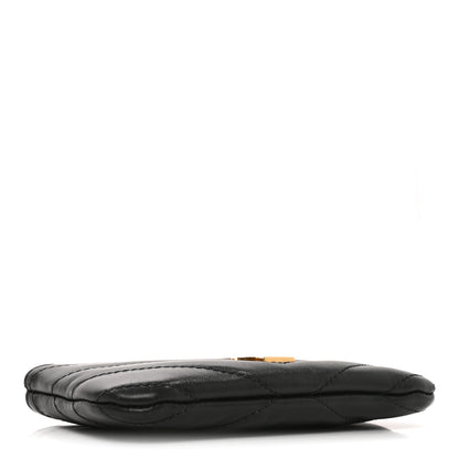Saint Laurent Calfskin Matelasse Monogram Key Pouch Black 4 of 8