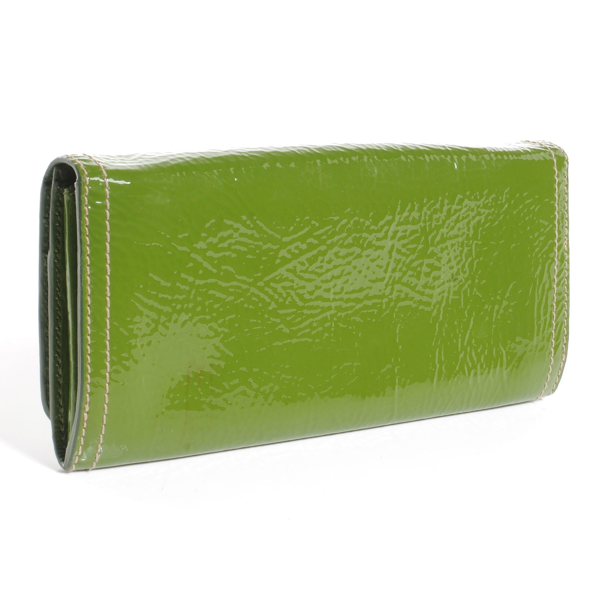 Prada Vernice Continental Wallet Green 3 of 8