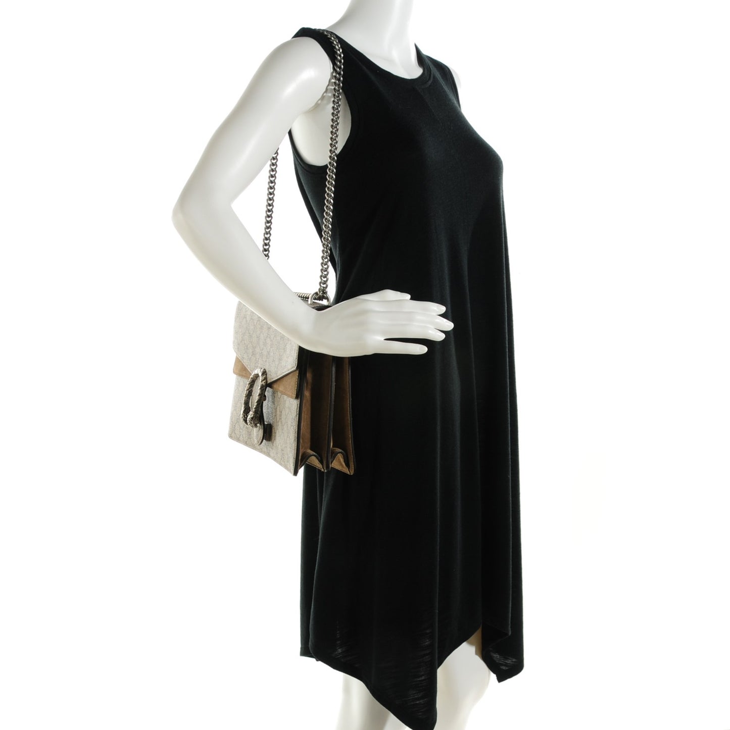 GG Supreme Monogram Medium Dionysus Shoulder Bag Taupe