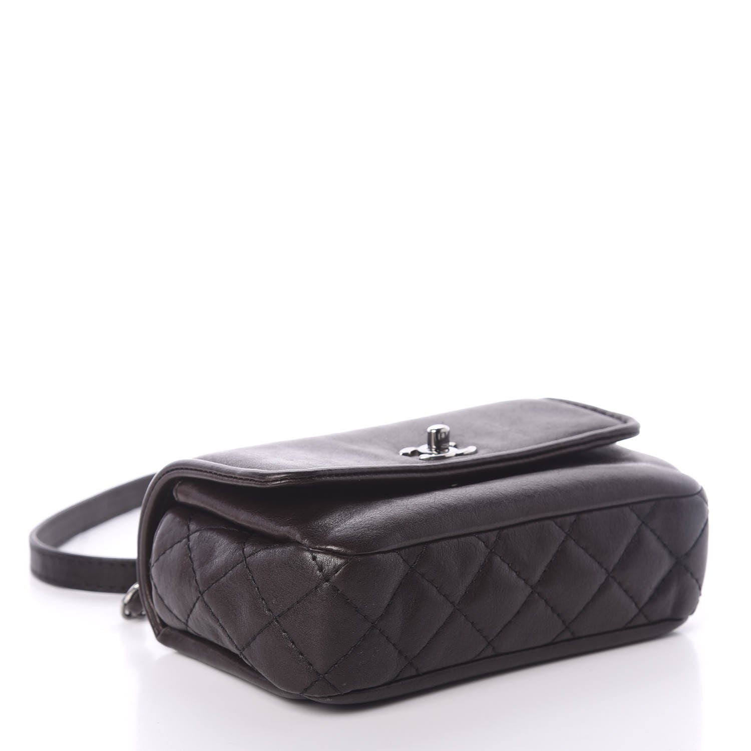 Chanel Calfskin Mini Flap Bag Dark Brown 3 of 8