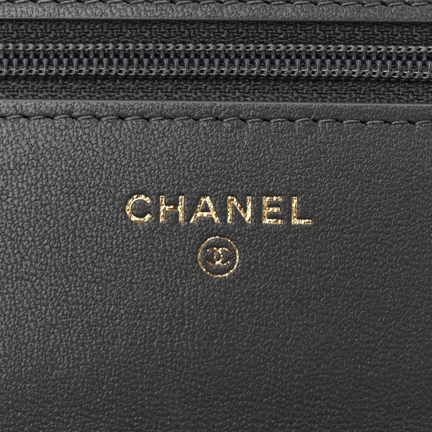 Chanel Lambskin Quilted Chanel 19 Wallet On Chain WOC Dark Grey 6 of 11