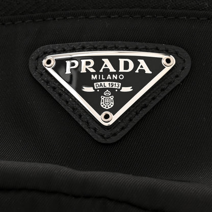 Prada Tessuto Nylon Saffiano Metal Triangle Logo Mini Crossbody Pouch Black 8 of 11