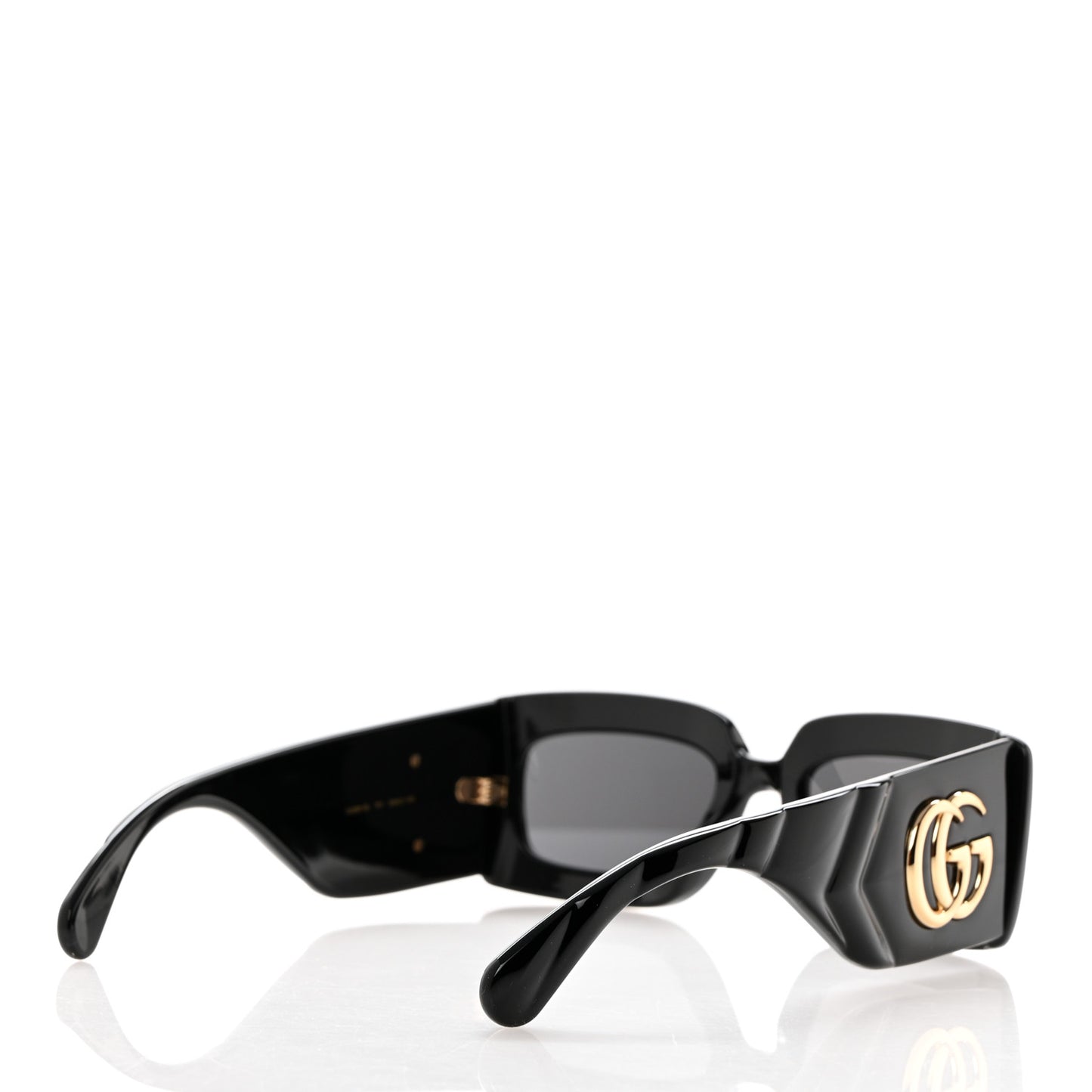 Acetate Rectangular Sunglasses GG0811S Black