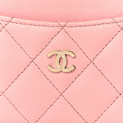 Chanel Caviar Quilted Card Holder Pink 9 of 14