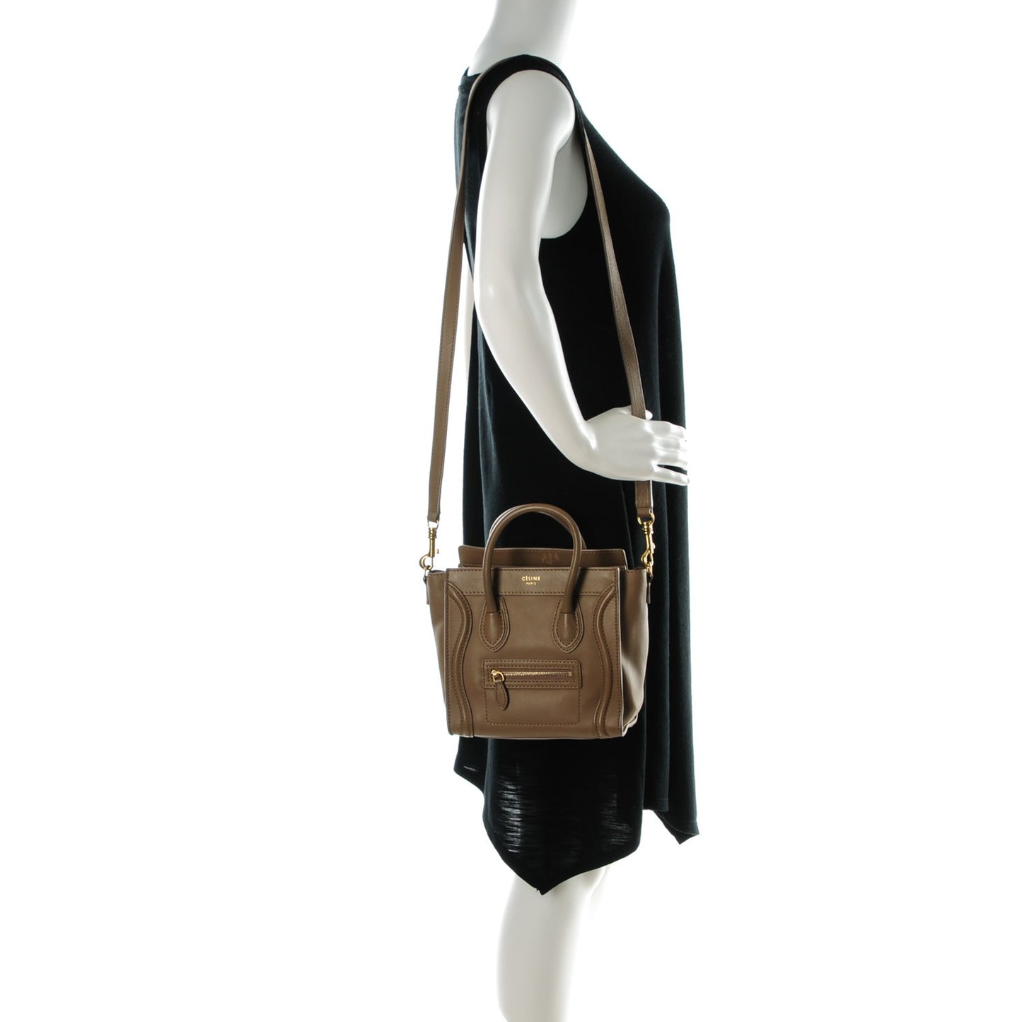 Smooth Calfskin Nano Luggage Camel