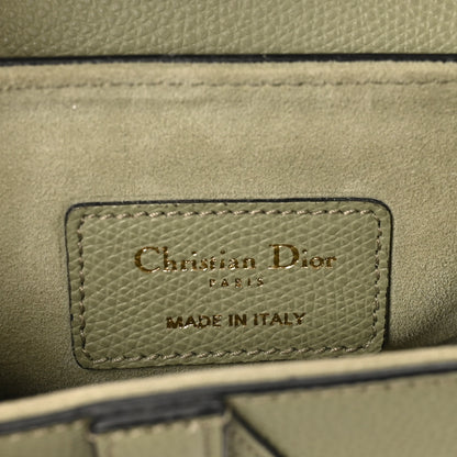 Christian Dior Grained Calfskin Mini Saddle Bag Sage Green 5 of 8