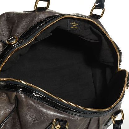 Louis Vuitton Cuir Patent Embossed Monogram Stephen Bag Grey 5 of 7