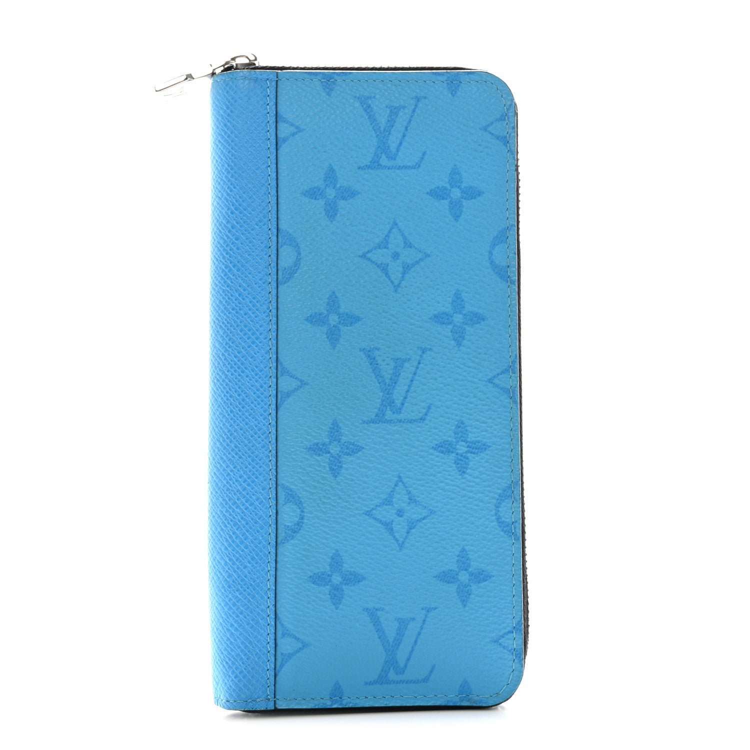 Louis Vuitton Taigarama Vertical Zippy Wallet Blue Lagoon 1 of 7