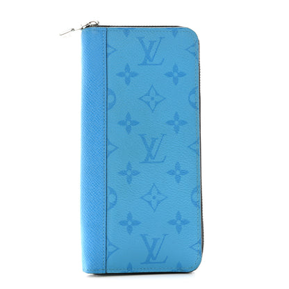 Louis Vuitton Taigarama Vertical Zippy Wallet Blue Lagoon 1 of 7