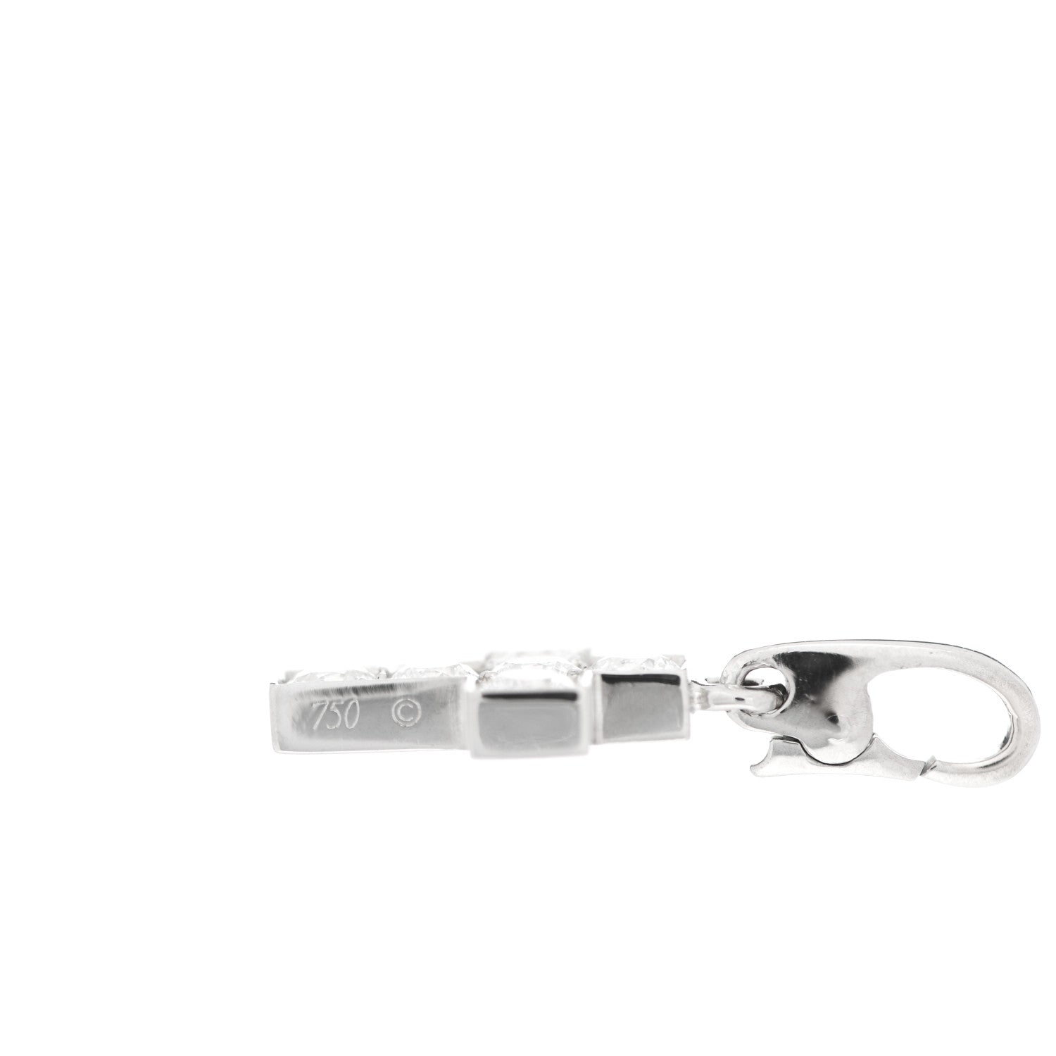 Cartier 18K White Gold Diamond .84ctw Cross Charm Pendant 3 of 5