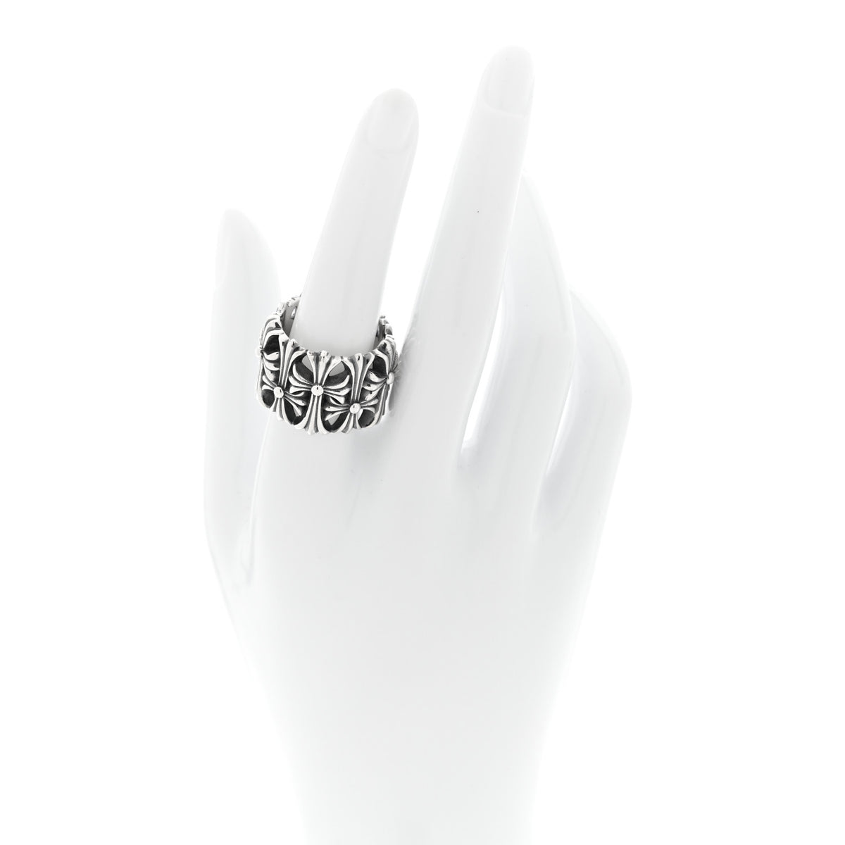 Chrome Hearts Sterling Silver Cemetery Cross Ring 59 8.75 2 of 5