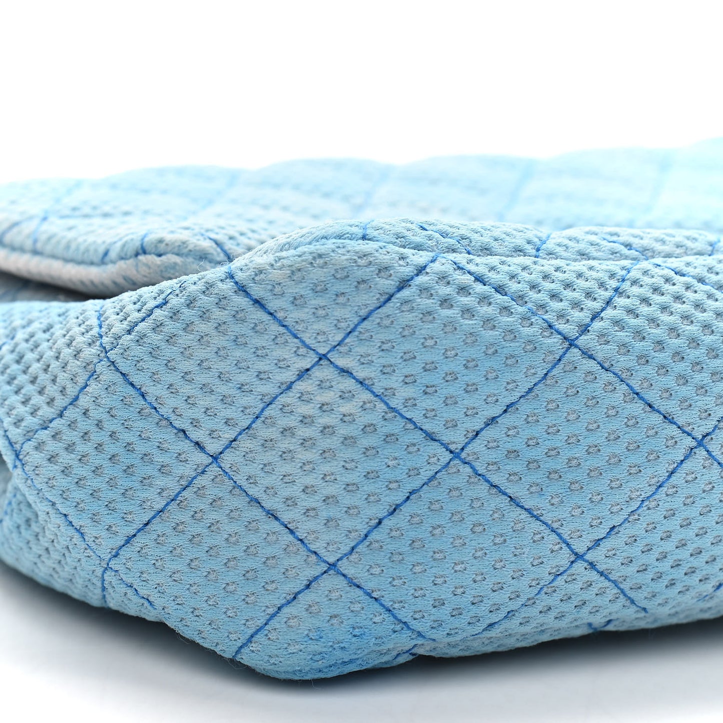 Neoprene Quilted Medium Single Flap Blue