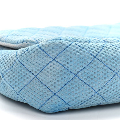 Chanel Neoprene Quilted Medium Single Flap Blue 9 of 12