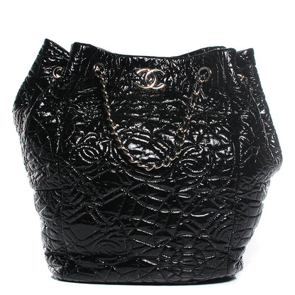 Chanel Vinyl Graphic Edge Tote Black 1 of 7