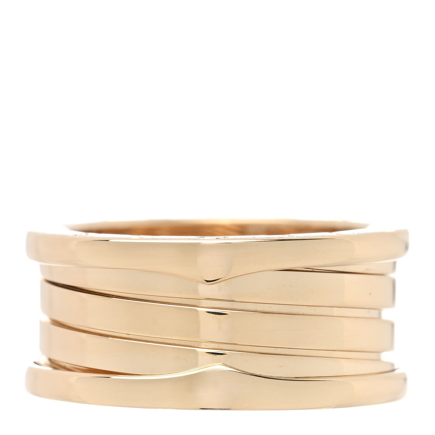 Bulgari 18K Yellow Gold B.Zero1 Four-Band Ring 59 8.75 1 of 5