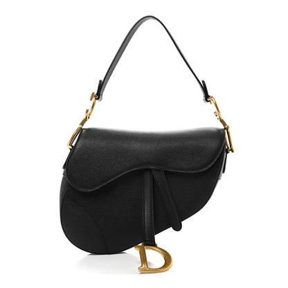 Christian Dior Grained Calfskin Saddle Bag Black 1 of 11