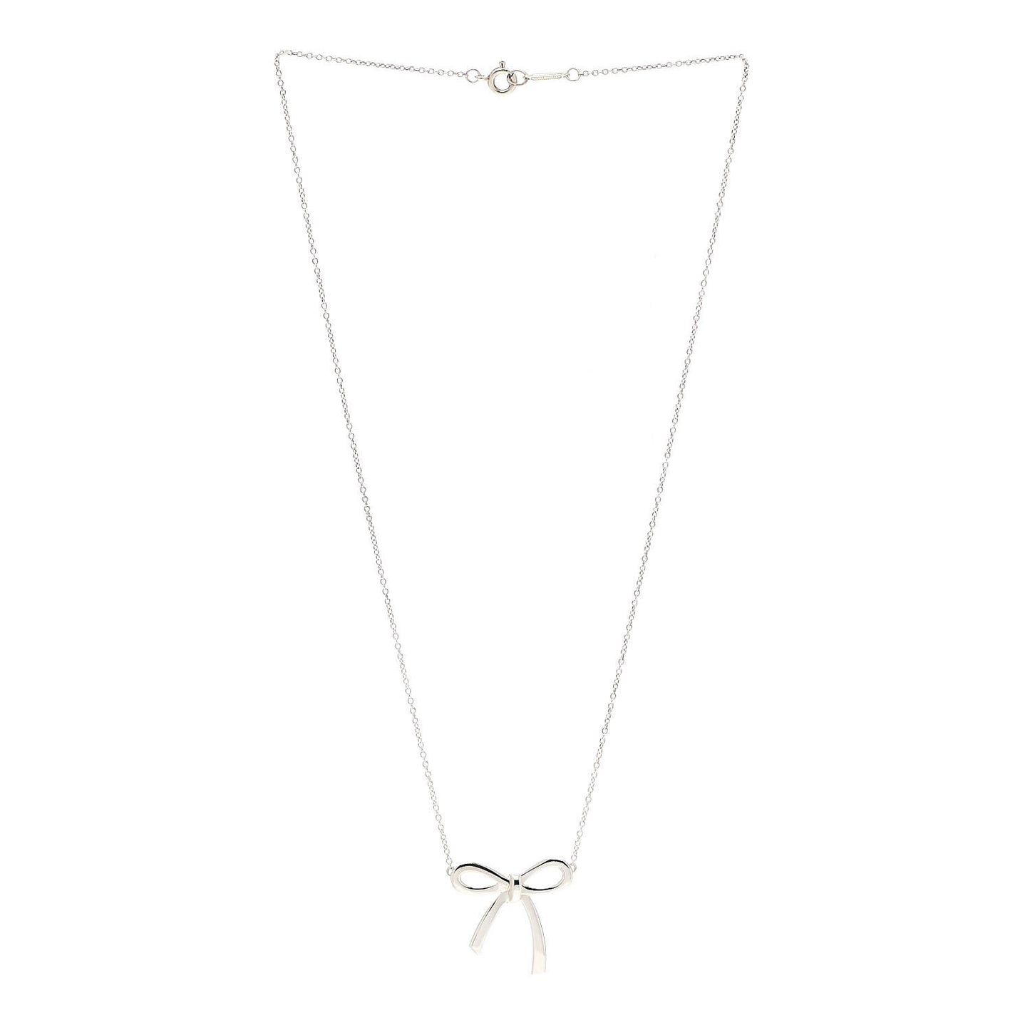 Sterling Silver Bow Pendant Necklace