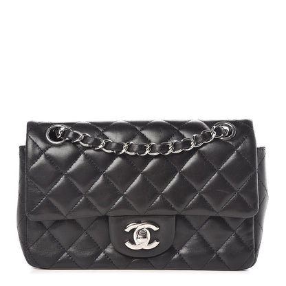Chanel Lambskin Quilted Mini Rectangular Flap Black 1 of 9