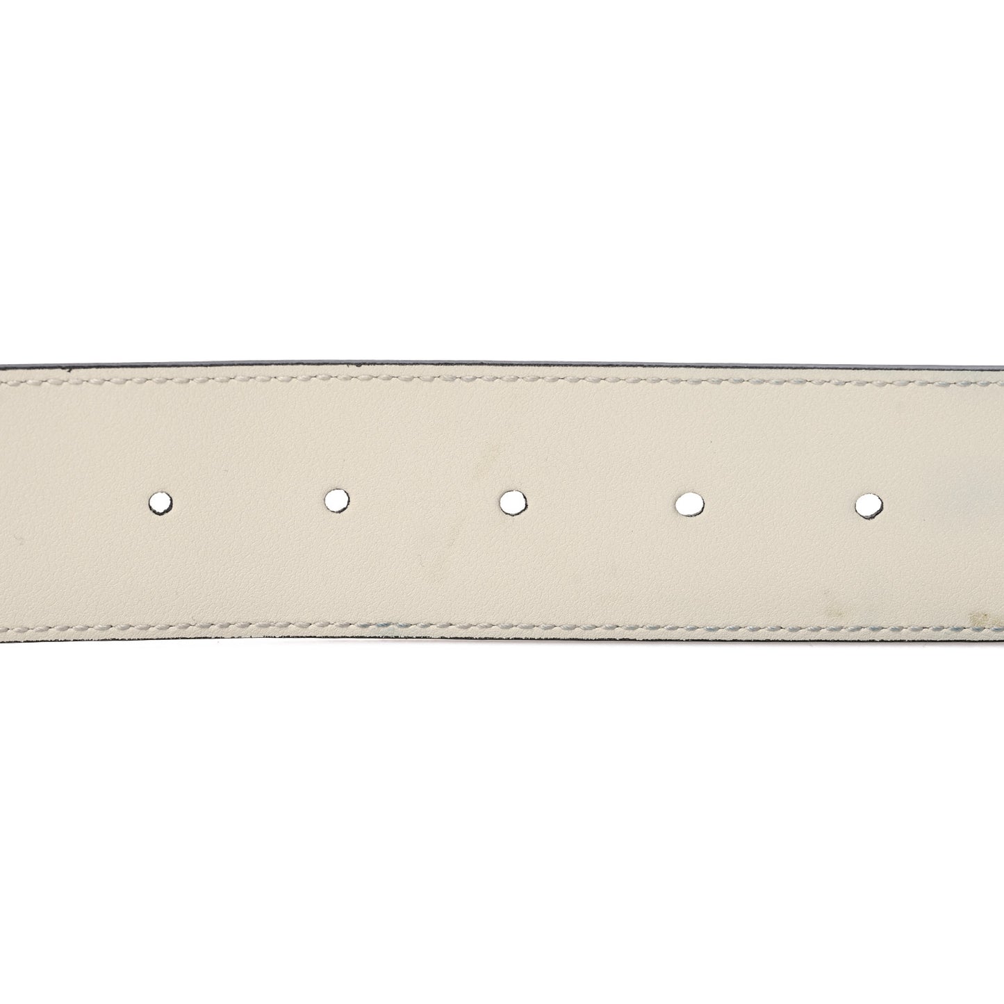 Calfskin Double G 40mm Belt 80 32 Mystic White