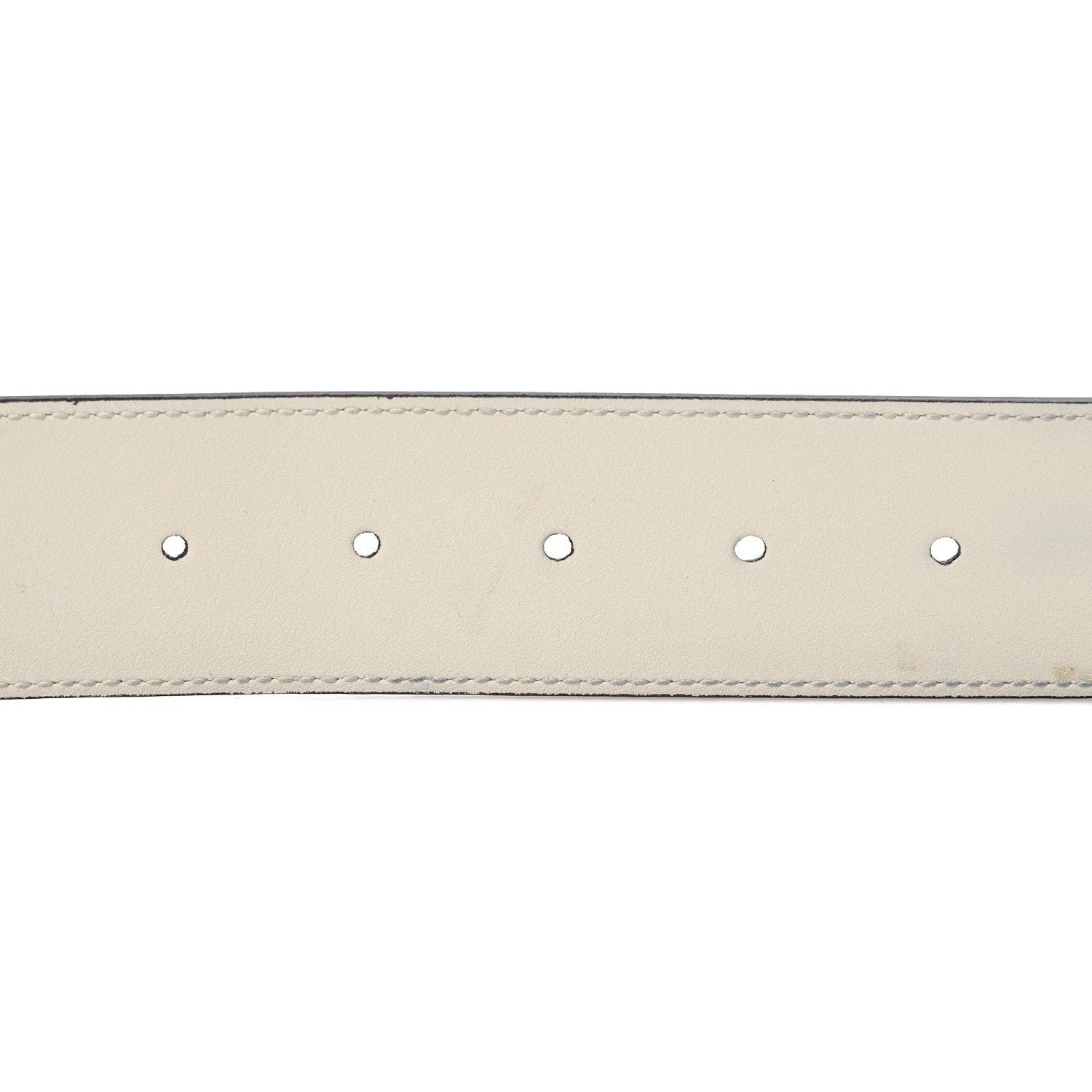 Gucci Calfskin Double G 40mm Belt 80 32 Mystic White 5 of 8
