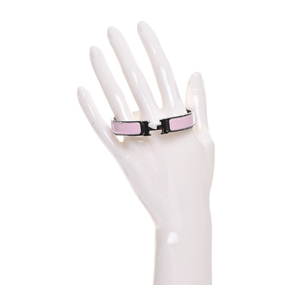 Hermes Enamel Narrow Clic Clac H Bracelet GM Rose Dragee 2 of 5