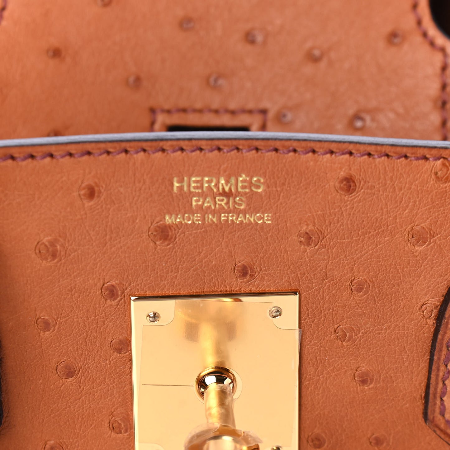 Ostrich Birkin 30 Cognac