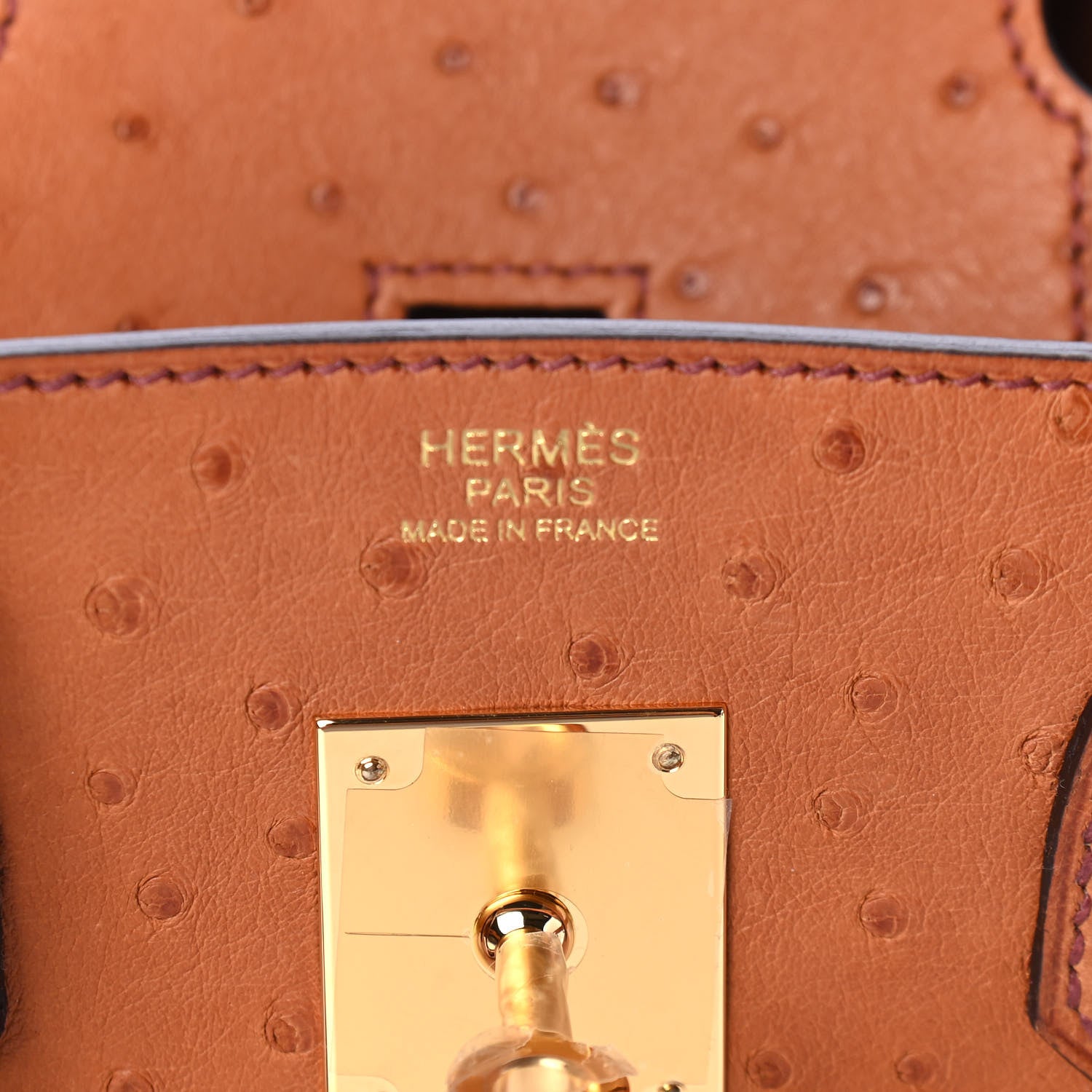 Hermes Ostrich Birkin 30 Cognac 5 of 10