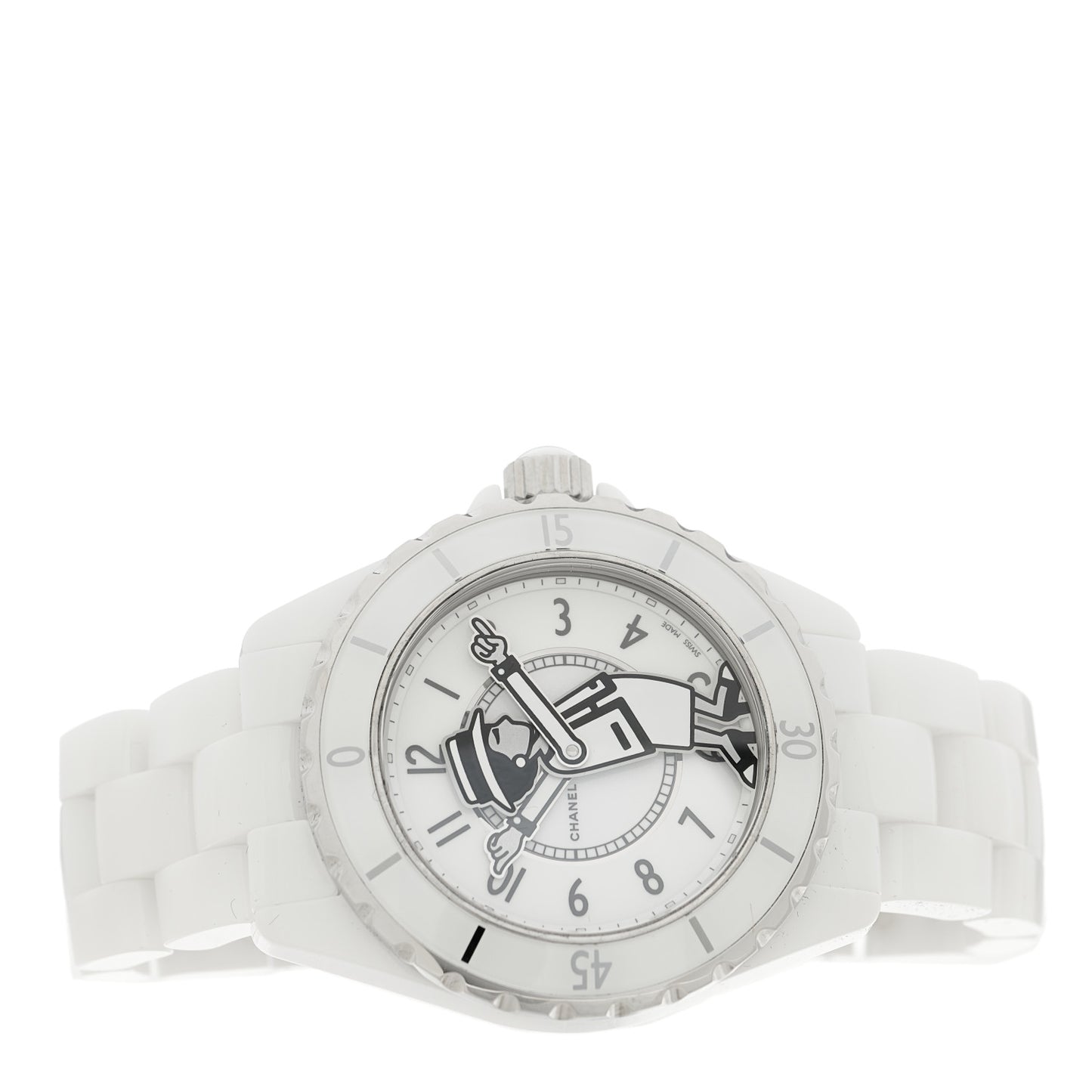 Stainless Steel Ceramic 38mm J12 Limited Edition Mademoiselle Automatic Watch White
