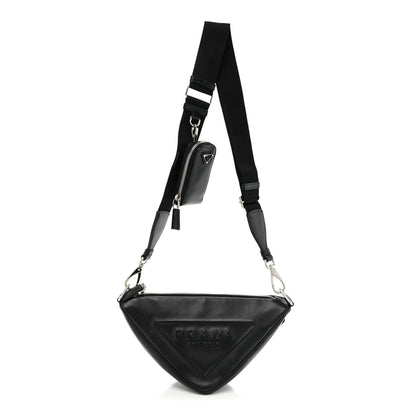 Prada Grace Lux Triangle Shoulder Bag Black 1 of 9
