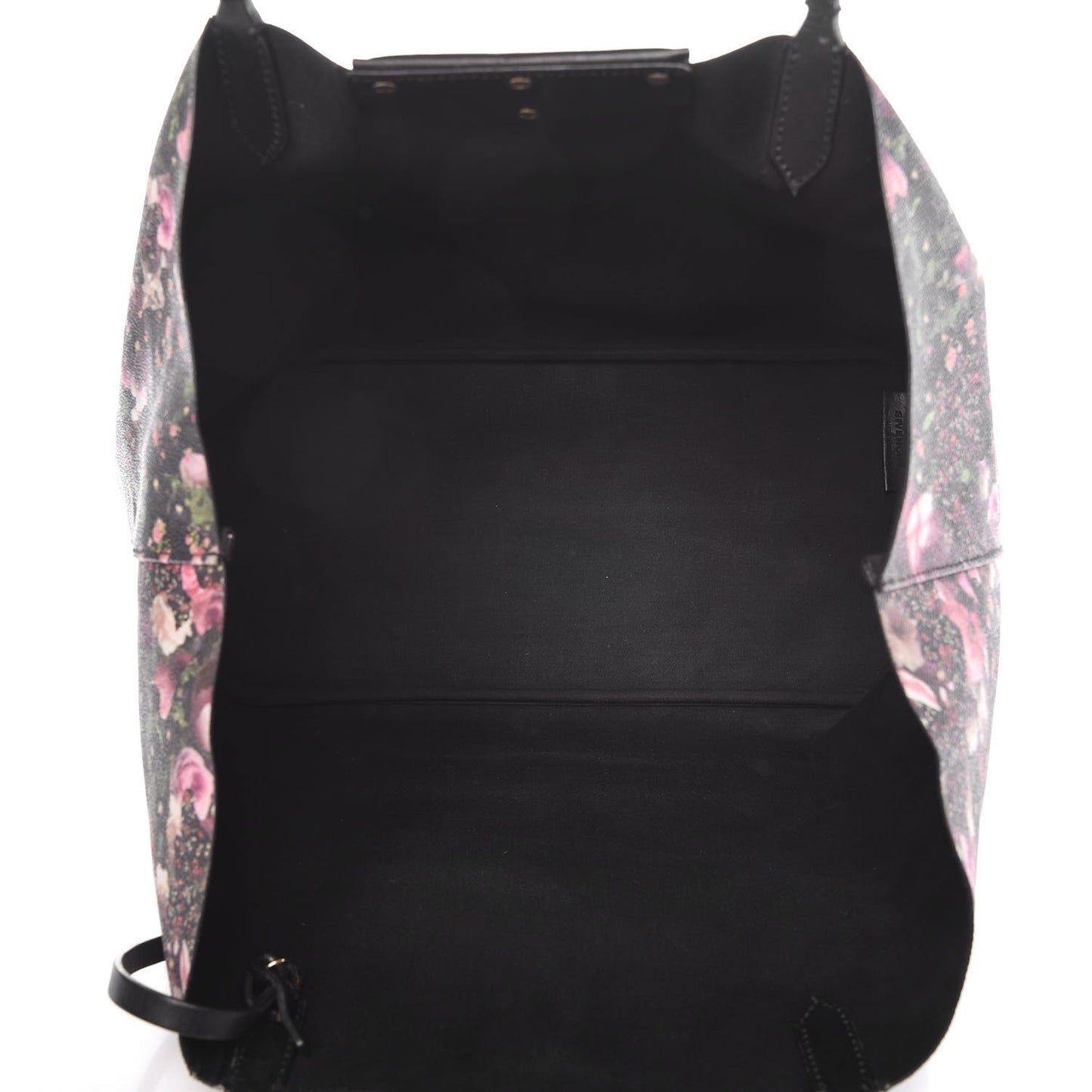 Coated Canvas Roses Camouflage Print Large Antigona Tote Black