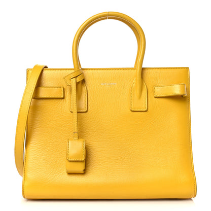 Saint Laurent Grained Calfskin Baby Sac De Jour Yellow 1 of 15