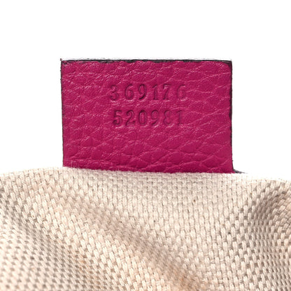 Gucci Pebbled Calfskin Small Soho Top Handle Bag Bright Bougainvillea 6 of 10