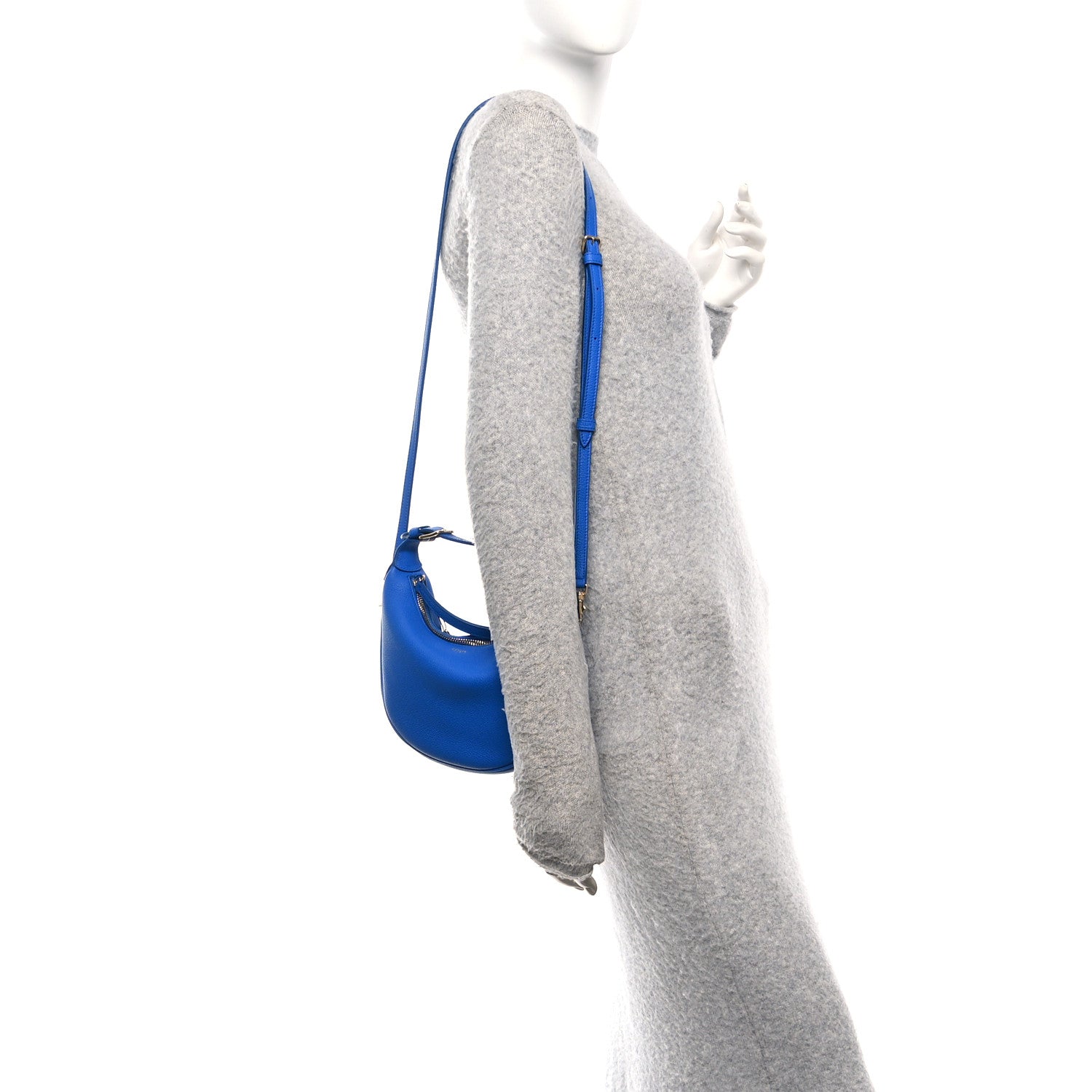 Celine Grained Calfskin Teen Lulu Shoulder Bag Ultra Blue 2 of 11