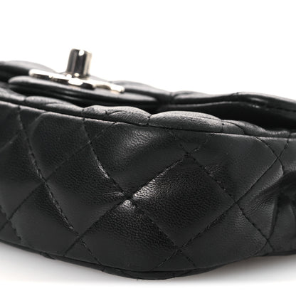 Chanel Lambskin Quilted Double Mini Flap Crossbody Black 10 of 11