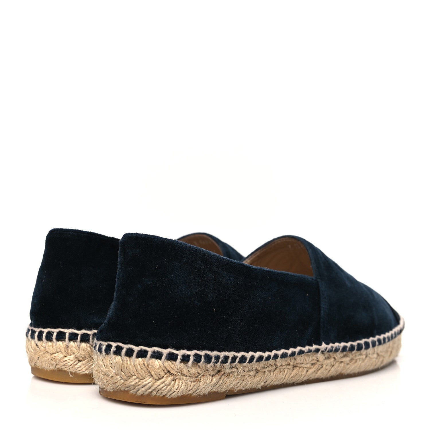Chanel Velvet CC Espadrilles 41 Dark Navy Black 4 of 9