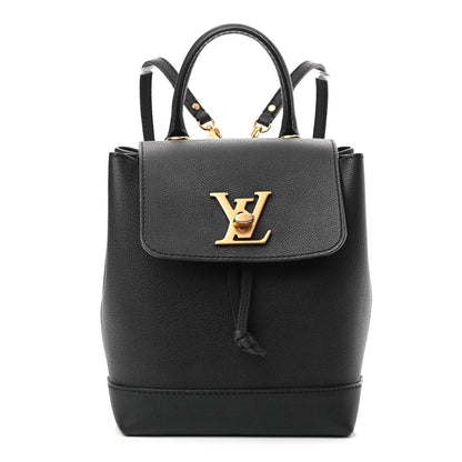 Louis Vuitton Calfskin Lockme Mini Backpack Black 1 of 9