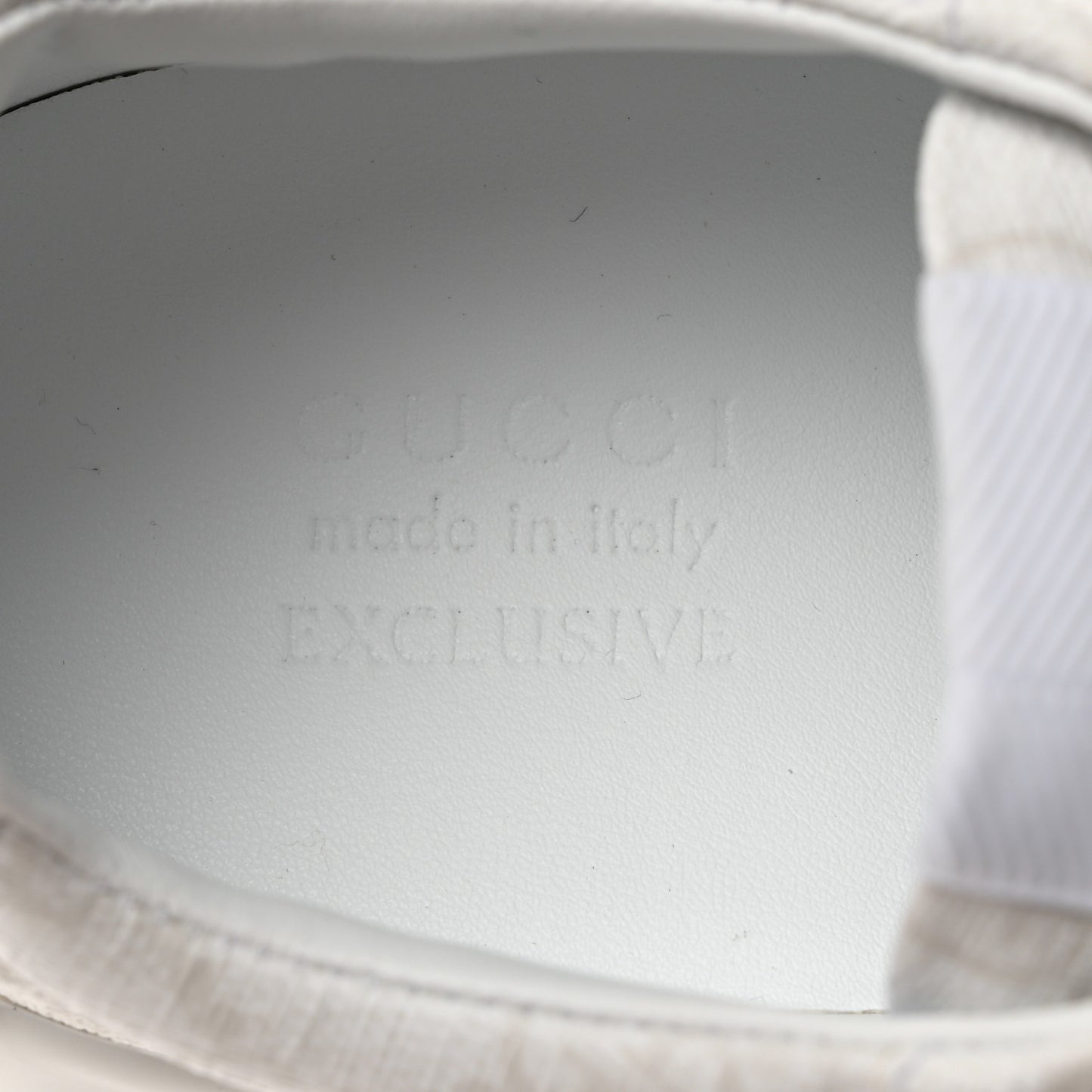 GG Supreme Monogram Womens Rhyton Sneakers 39.5 White