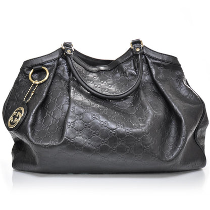 Gucci Guccissima Large Sukey Tote Black 1 of 6