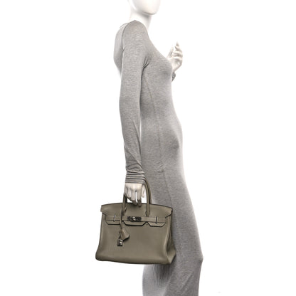 Hermes Taurillon Clemence Birkin 30 Sauge 2 of 11