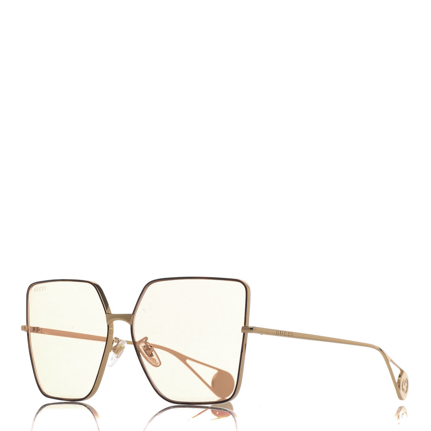 Square Frame GG0106S Sunglasses Havana Gold
