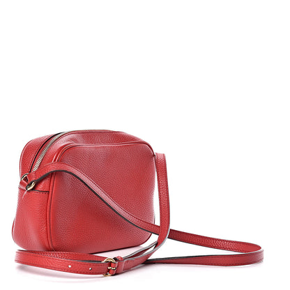 Gucci Pebbled Calfskin Small Soho Disco Bag Tabasco Red 3 of 13