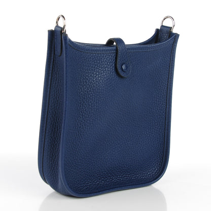 Hermes Taurillon Clemence Amazone Evelyne TPM Bleu Saphir Paradis 5 of 11