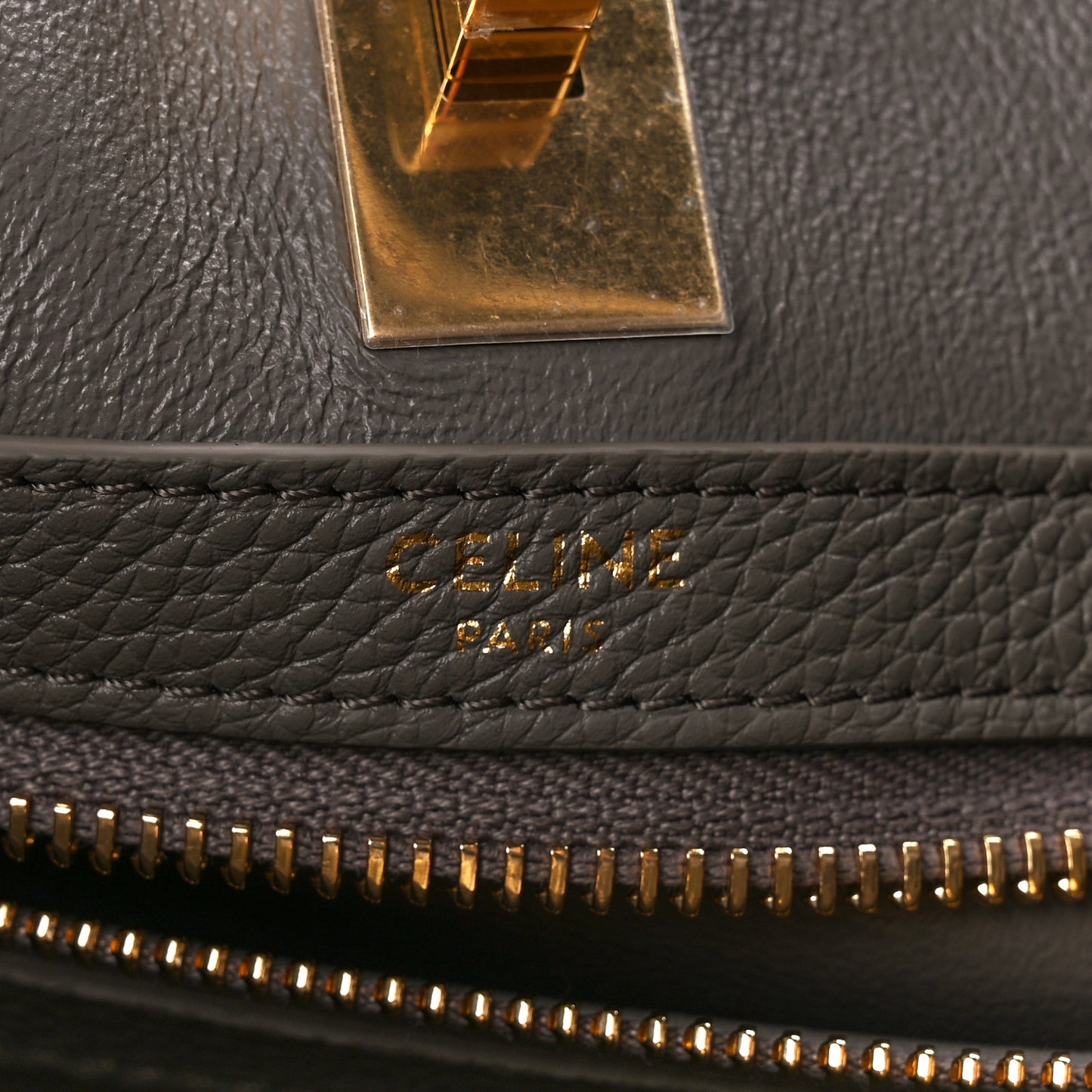 Grained Calfskin Cabas 16 Bag Smokey Taupe