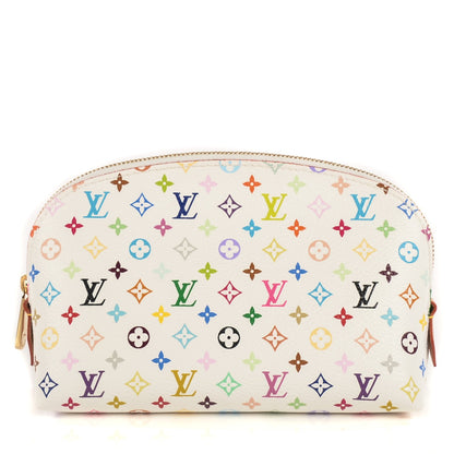Louis Vuitton Monogram Multicolor Cosmetic Pouch White Litchi 1 of 7